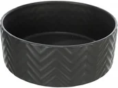 Miski dla psów - Trixie Miska ceramiczna, dla psa/kota, czarny mat, 1.6 l/$597 20 cm - miniaturka - grafika 1