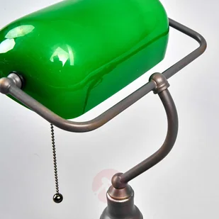 Clayre & Eef Ozdobna lampa bankierska Verda noga antyczny brąz - Lampy stojące - miniaturka - grafika 5