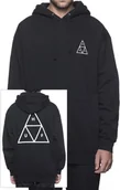 Bluzy męskie - HUF bluza męska HUF TRIPLE TRIANGLE PO HOODIE Black - miniaturka - grafika 1