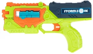 Wyrzutnia pistolet Storm Zone strzałki tarcza zielona KX6140_1 - Zabawki militarne - miniaturka - grafika 2