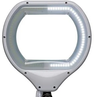 MAUL Lampka LED z lupą na biurko MAULcrystal, 17W, ze ściemniaczem, mocowana zaciskiem, biała M8266002 - Lampy stojące - miniaturka - grafika 2