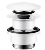 Syfony - Hansgrohe 50100700 Komplet odpływowy Push-Open do umywalek i bidetów mat biały - miniaturka - grafika 1