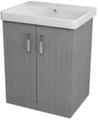 Szafki łazienkowe - Sapho THEIA szafka umywalkowa 56,4x70x43,5cm, 2 drzwiczek, dąb srebrny TH063 - miniaturka - grafika 1