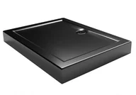 Brodziki prysznicowe - Sea-Horse Brodzik prostokątny kompaktowy czarny 80x120x3x14 - miniaturka - grafika 1