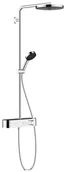 Zestawy prysznicowe - Hansgrohe Pulsify Zestaw prysznicowy termostatyczny ścienny z deszczownicą chrom 24220000 - miniaturka - grafika 1