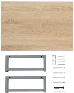 FENIKS vidaXL ścienna pod umywalkę, kolor dębowy, 60 x 40 x 16,3 cm vidaXL - Półki łazienkowe - miniaturka - grafika 8