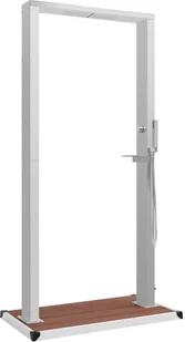 vidaXL Prysznic ogrodowy z podstawą, WPC i stal nierdzewna - Akcesoria do basenów - miniaturka - grafika 4