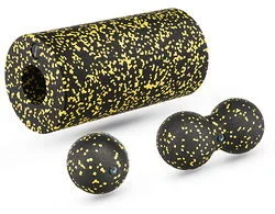 Gymtek Zestaw do masażu i jogi: 2 piłki i roller, wałek Gymtek - Akcesoria do masażu - miniaturka - grafika 2