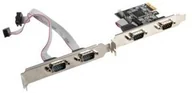 Elementy oświetleniowe do komputerów - LANBERG LANBERG Karta PCI Express COM 9Pin x4 + Śledzie Low Profile (PCE-DB9-004) - miniaturka - grafika 1