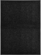 Wycieraczki - vidaXL Wycieraczka z możliwością prania, czarna, 90 x 120 cm - miniaturka - grafika 1