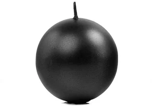 PartyDeco Świeca "Kula" (FI 80) metalik, czarna, 1 szt SKUMET80-010/1 - Gadżety na imprezę - miniaturka - grafika 4