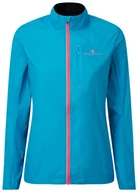 Bluzy sportowe damskie - RONHILL RONHILL Kurtka do biegania damska WMN'S TECH LTW JACKET niebieska - miniaturka - grafika 1