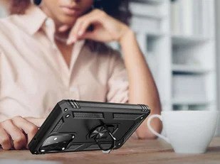 Alogy Etui pancerne obudowa Stand Armor Ring do Samsung Galaxy A72 Czarne 10311X1 - Etui i futerały do telefonów - miniaturka - grafika 6