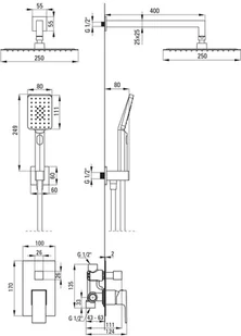 Deante Komplet podtynkowy Anemon Czarny NAC_N9MP - Zestawy prysznicowe - miniaturka - grafika 15