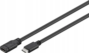 Goobay Przedłużacz USB-C  USB 3.1 Generation 1, 1 m, czarna  USB-C -Stecker > gniazdo USB typu C  (931945393) 45393 - Kable USB - miniaturka - grafika 2