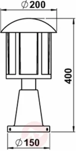Albert Leuchten Lampa na cokół Mads w stylu dworkowym brązowa - Lampy ogrodowe - miniaturka - grafika 2