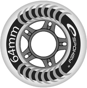 Spokey Kółka do rolek PU 64 MM - Akcesoria do skatingu - miniaturka - grafika 3