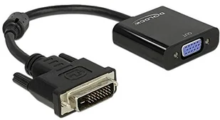 Delock Przejściówka adapter DVI VGA 65658 [1x Złącze męskie DVI 24+1-pin 1x Złącze żeńskie VGA ] Wykonanie złącza proste - Złącza, przejściówki, adaptery - miniaturka - grafika 3