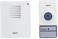 Dzwonki i gongi - Legrand Zestaw dzwonkowy radiowy Essential na baterie biały 094250 - miniaturka - grafika 1