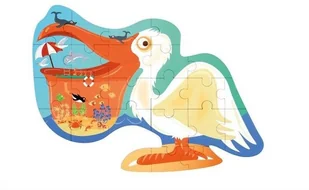 Scratch Puzzle konturowe Pelikan 24 elem. mokopico-1606-0 - Puzzle - miniaturka - grafika 3