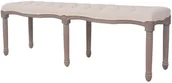 Ławki do przedpokoju - vidaXL Ławka do przedpokoju, len i lite drewno, 150x40x48 cm, kremowa vidaXL - miniaturka - grafika 1