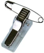 Identyfikatory - OFFICE PRODUCTS Klipsy do identyfikatorów OFFICE PRODUCTS, z agrafką, 12x30x16mm, 100szt. 20023615-99 - miniaturka - grafika 1