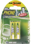 Baterie i akcesoria - Ansmann Blister 2 X DECT Accu, AA, 800mAh Niklowo-metalowo-wodorkowa (NiMH) 800mAh 1.2V akumulator - miniaturka - grafika 1