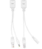 Pozostałe akcesoria sieciowe - LANBERG Adapter POE INJECTOR PASSIV UTP 0.15 m AD-POE-0015-W - miniaturka - grafika 1