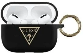 Guess Guess GUACAPLSTLBK Silikonowe etui Triangle Logo AirPods Pro czarny GUACAPLSTLBK - Inne akcesoria audio-wideo - miniaturka - grafika 3