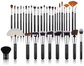 Pędzle do makijażu - Jessup Jessup Zestaw 34 Pędzli do Makijażu Black/Silver T313 JESS-T313-34 - miniaturka - grafika 1