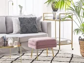 Taborety i hokery - Beliani Ławka z pojemnikiem do sypialni różowa ODESSA - miniaturka - grafika 1