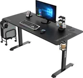 Biurka gamingowe - Ultradesk MOMENTUM Czarne UDESK-MM-BK - miniaturka - grafika 1
