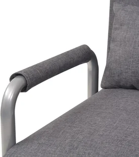 vidaXL Obrotowy fotel rozkładany, ciemnoszary, 60 x 75 80 cm - Fotele - miniaturka - grafika 7