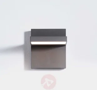 Lampenwelt com Kinkiet zewnętrzny LED Silvan, ciemnoszary - Lampy ogrodowe - miniaturka - grafika 4