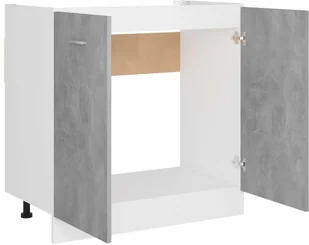 vidaXL Szafka kuchenna, szarość betonu, 80x46x81,5 cm, płyta wiórowa 801200 - Szafki kuchenne - miniaturka - grafika 10