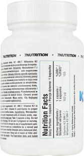 7Nutrition K2 MK7 120kaps - Witaminy i minerały dla sportowców - miniaturka - grafika 3