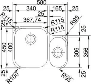 Franke Armonia AMX 160 stal jedwab 122.0021.448 - Zlewozmywaki - miniaturka - grafika 3