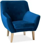 Fotele - Signal FOTEL NORDIC 1 VELVET KOLOR GRANAT TAPICERKA BLUVEL 86 / BUK - miniaturka - grafika 1