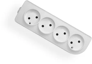 Elgotech Gniazdo PRZENOŚNE 4-KROTNE bez uziemienia GN-4 EGN4PP - Gniazdka elektryczne - miniaturka - grafika 3