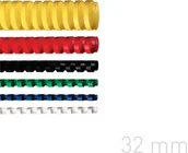 Grzbiety do bindownic - Opus Grzbiety do bindowania 32mm czerwone plastikowe 50szt. GRP.139 - miniaturka - grafika 1