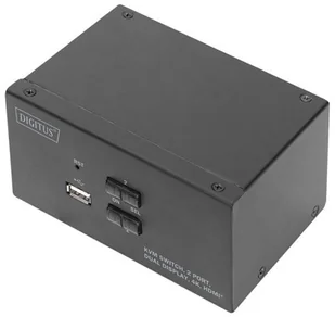 Digitus DS-12860 - KVM / audio / USB switch - 2 ports DS-12860 - Przełączniki KVM Digitus DS-12860 - KVM / audio / USB switch - 2 ports DS-12860 - Przełączniki KVM - miniaturka - grafika 1
