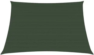 vidaXL Żagiel przeciwsłoneczny, 160 g/m, ciemnozielony, 3/4x3 m, HDPE 311489 - Parasole ogrodowe - miniaturka - grafika 4