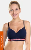 Biustonosze - Reebok Biustonosz sportowy Pansy niebieski - miniaturka - grafika 1