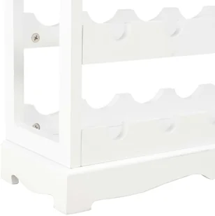 vidaXL Szafka na wino, biała, 70x22,5x70,5 cm, MDF - Pozostałe akcesoria kuchenne - miniaturka - grafika 4