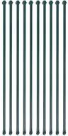 Pozostałe akcesoria do uprawy roślin - vidaXL Słupki ogrodzeniowe, 10 szt., 1 m, metalowe, zielone vidaXL - miniaturka - grafika 1