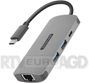 Sitecom adapter USB-C na gigabit LAN - z USB-C do zasilania 2 porty USB 3.0 CN-378 - Huby USB - miniaturka - grafika 3