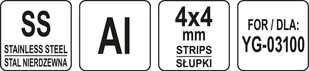 Yato TARCZA DO SZATKOWNICY DO WARZYW YG-03100 SŁUPKI 4X4MM YATO YG-03143 - Akcesoria gastronomiczne Yato TARCZA DO SZATKOWNICY DO WARZYW YG-03100 SŁUPKI 4X4MM YATO YG-03143 - Akcesoria gastronomiczne - miniaturka - grafika 4