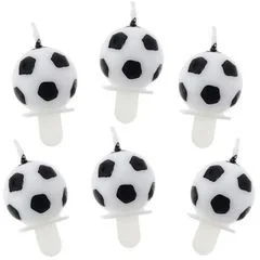 GoDan Świeczki na tort "Piłka Nożna", kula, 6 szt SW-PNO6 - Urodziny dla dorosłych - miniaturka - grafika 2