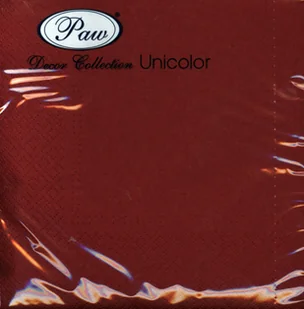 Serwetki "Classic" bordowe PAW 33 cm 20 szt PWSDL111323 - Dekoracje i nakrycia stołu na imprezę - miniaturka - grafika 2