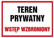 Akcesoria do bram - Znak informacyjny TEREN PRYWATNY - miniaturka - grafika 1